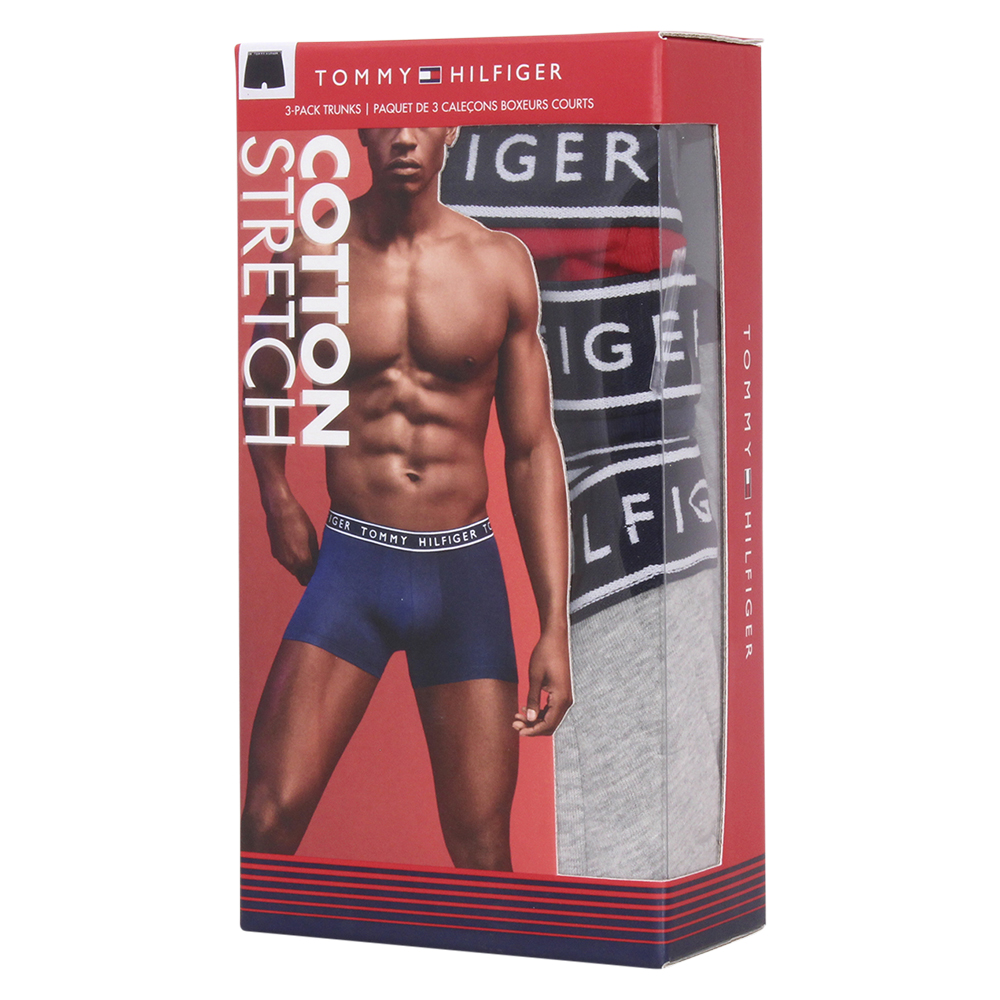 Tommy Hilfiger Men's Stretch Underwear 3-Pack Boxer Briefs Mahogany Sz. XL