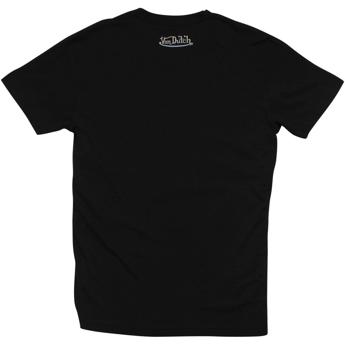 Von Dutch Men's Classic Grey Logo Black T-Shirt