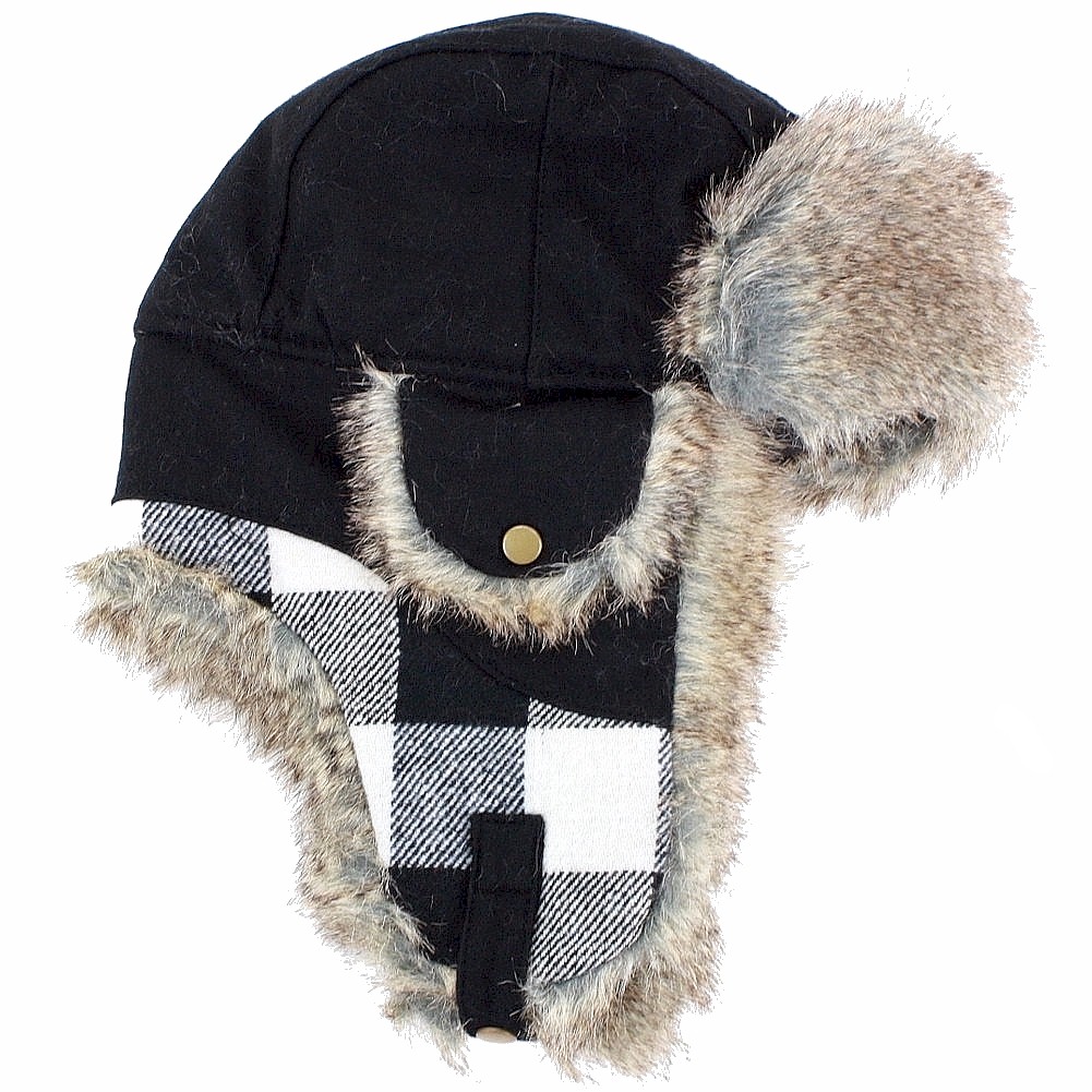 mens faux fur winter hats