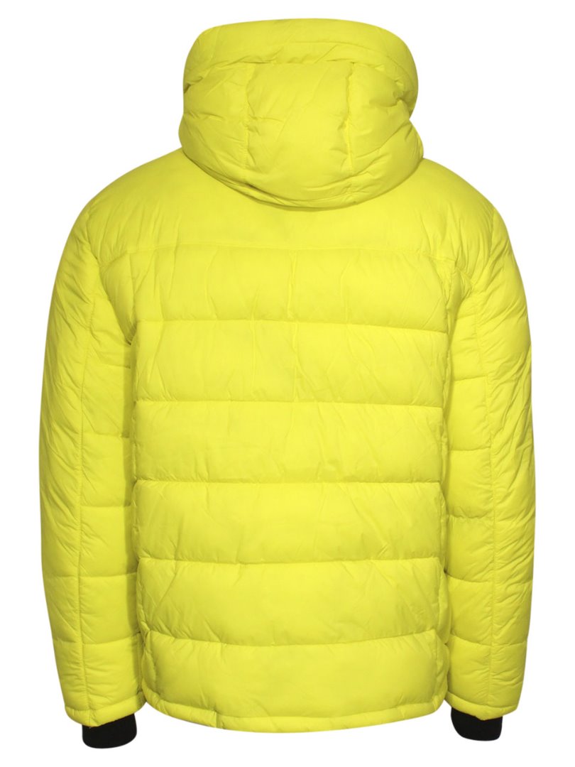 Calvin Klein Men's Water Resistant Zip Front Yellow Hooded Puffer ...