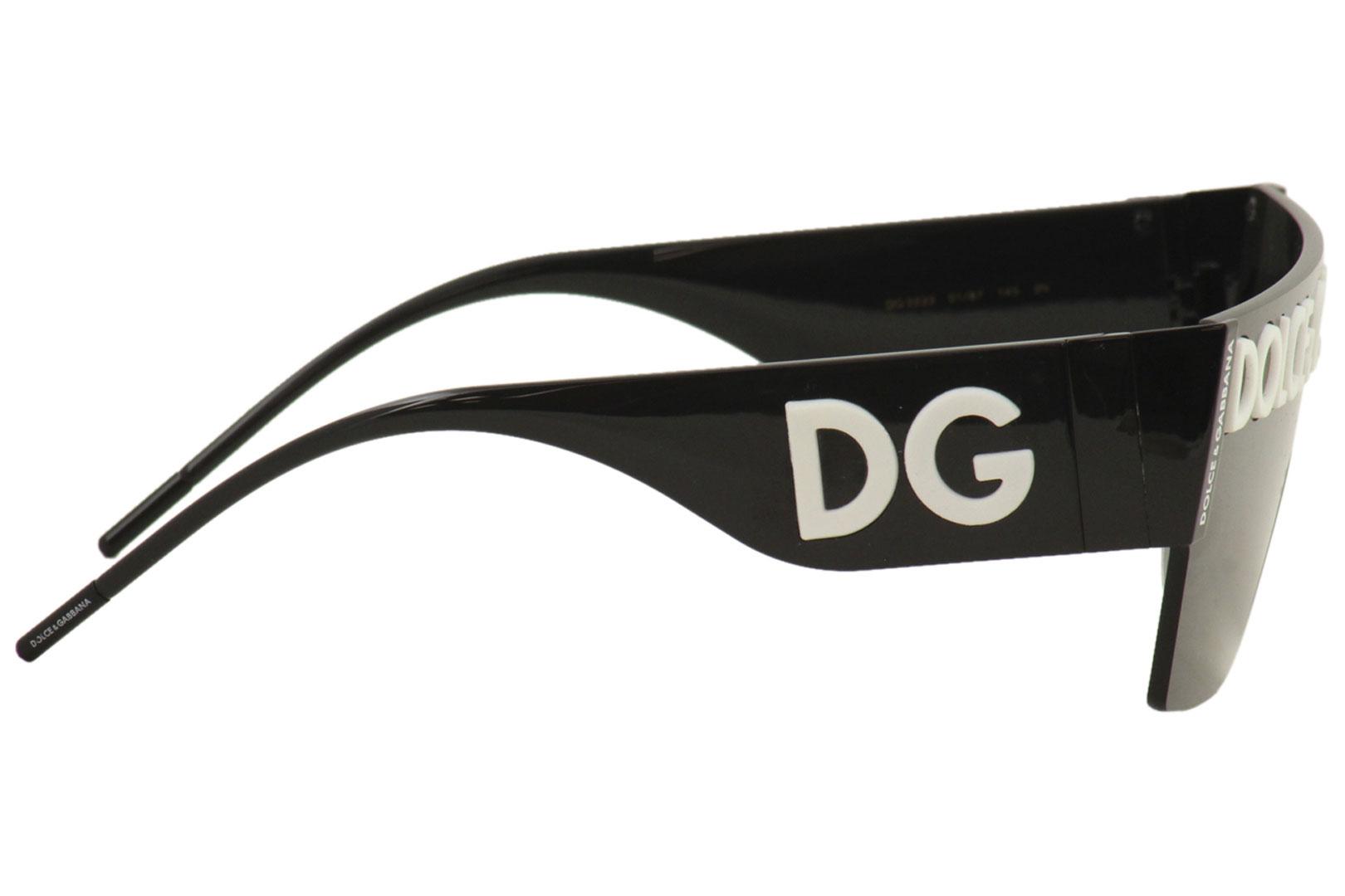 Dolce And Gabbana Dandg Dg2233 0187 Black Shield Sunglasses 43mm 3038