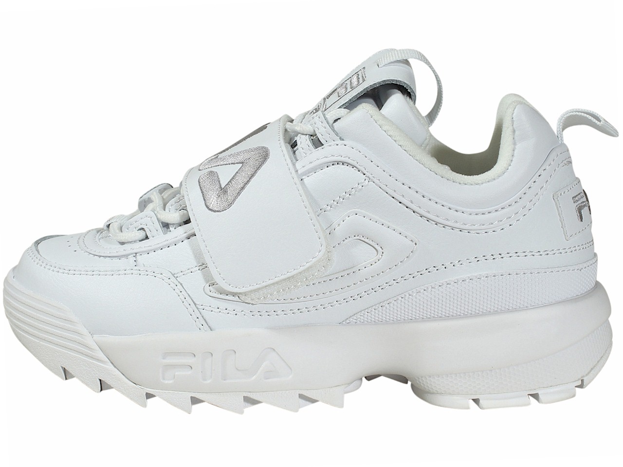 fila disruptor metallic silver