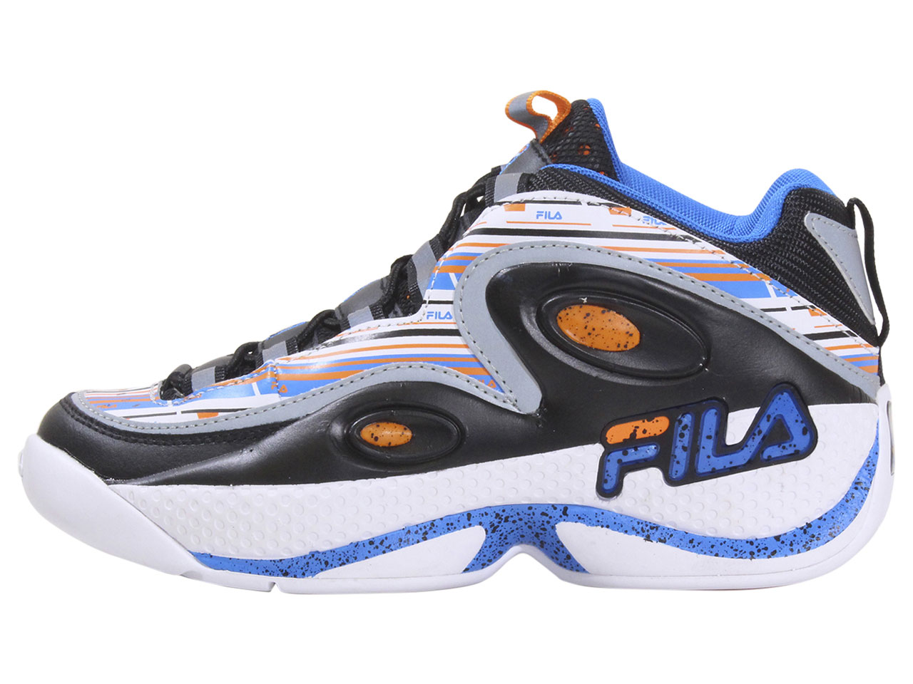 Fila Men's Grant-Hill-3 Sneakers White/Vibrant Orange/Electric Blue Sz ...