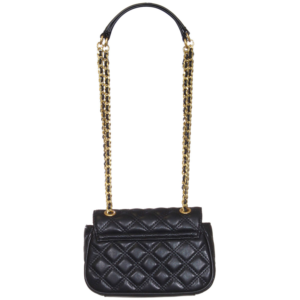 Guess Giully Quilted Convertible Flap Crossbody Bag - Black