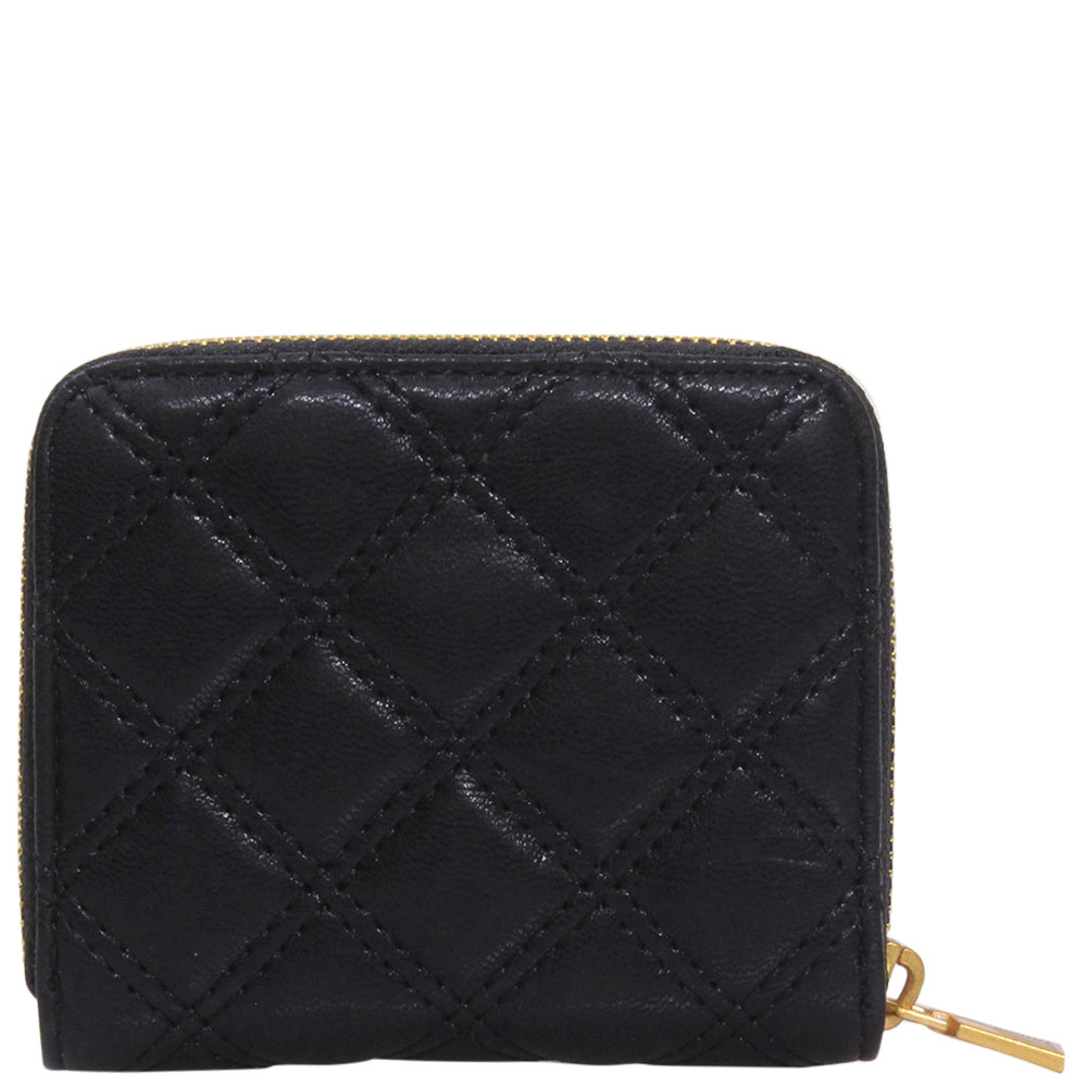 Guess Women's Giully Wallet Black Pebble Quilted Small Zip Around