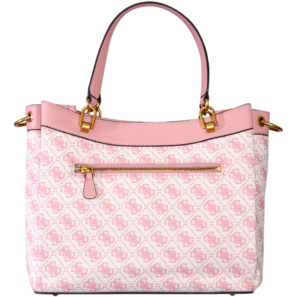 Guess Handbags : Buy Guess KHATIA TOP ZIP SHOULDER BAG Pink Handbags Online