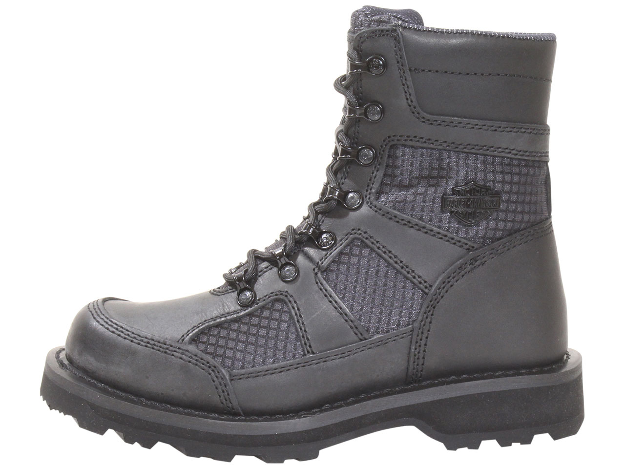 Harley-Davidson Men's Lensfield-7-Inch-Lace Motorcycle Boots Black Sz ...