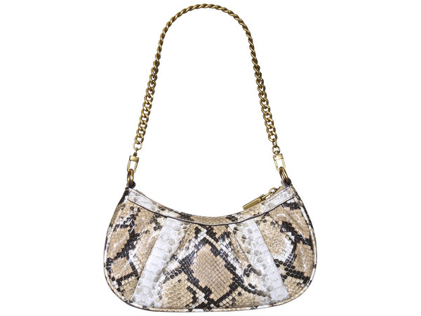 Guess Mariana Top Zip Shoulder Bag Handbags Natural Python