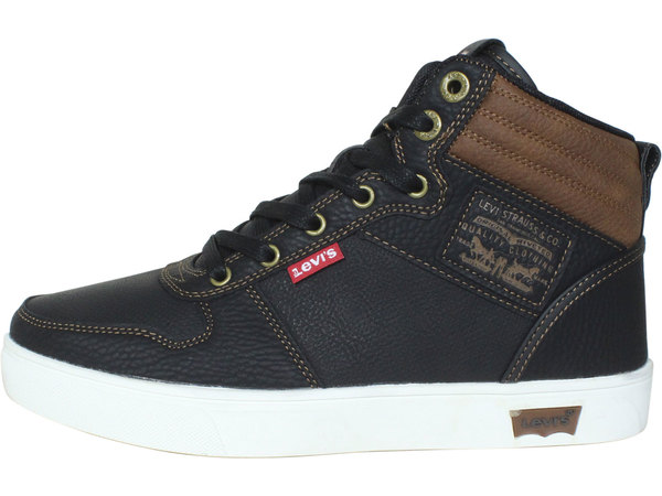 levi's black high top shoes