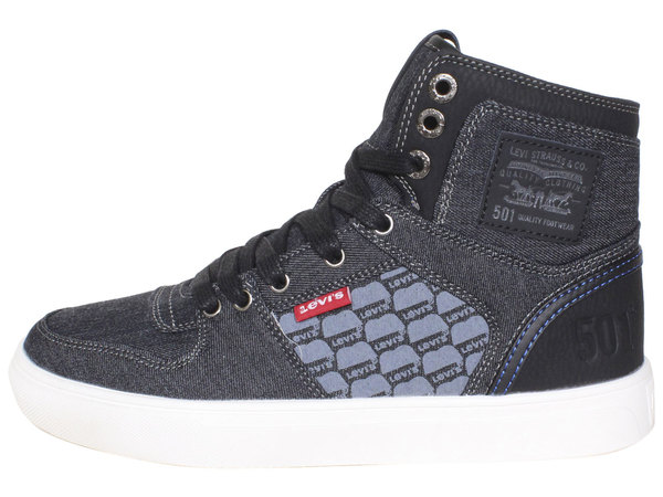 levi's black high top shoes