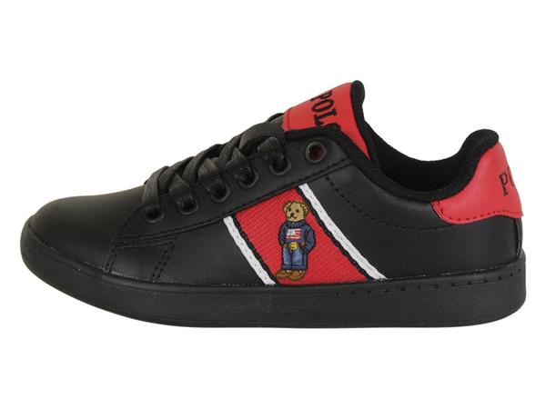 polo shoes black and red
