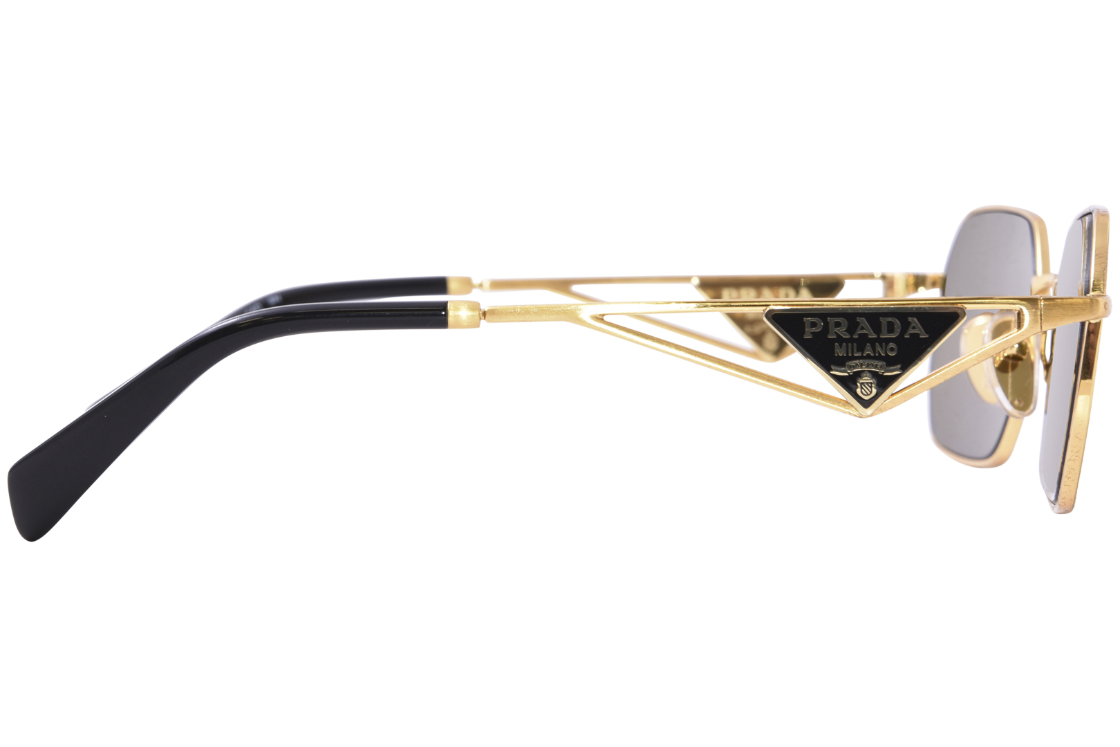 Prada PR A51S 15N01T Sunglasses Women's Matte Gold/Dark Brown 58-17-140 ...