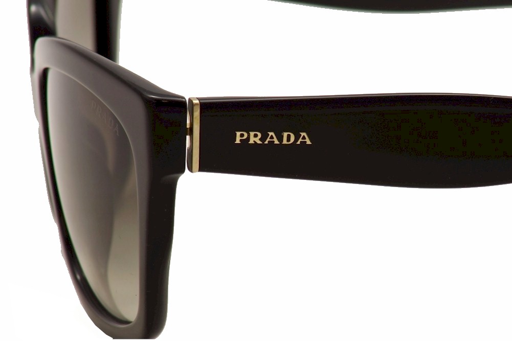 Prada Spr07p 1ab 5z1 Sunglasses Womens Black Grey Havanapolarized Grey Lenses 0608