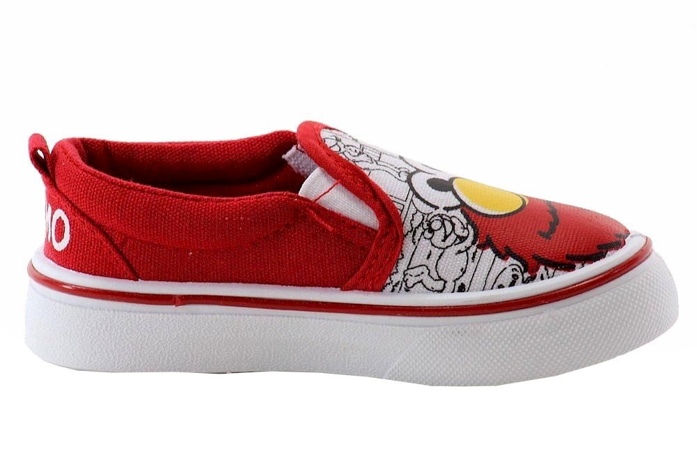 Sesame Street Toddler Elmo Slip On Canvas Sneakers Shoes | JoyLot.com