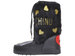 Love Moschino Women's Gold Hearts Snow Boots Faux Fur