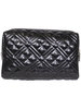 Love Moschino Women's Logo Plate Clutch Handbag Quilted