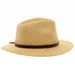 Scala Men's Raffia With Trim Safari Hat