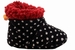 Skidders Infant Girl's Fashion Polka Plush Booties Slippers Shoes