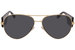 Versace 2150Q 2150-Q Medusa Logo Fashion Genuine Leather Pilot Sunglasses