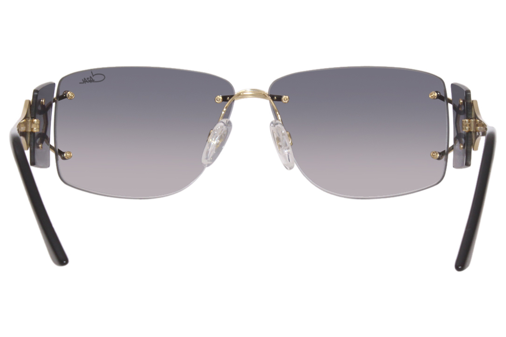 Cazal 9095 001 Sunglasses Gold Plated/Grey Gradient Rectangle