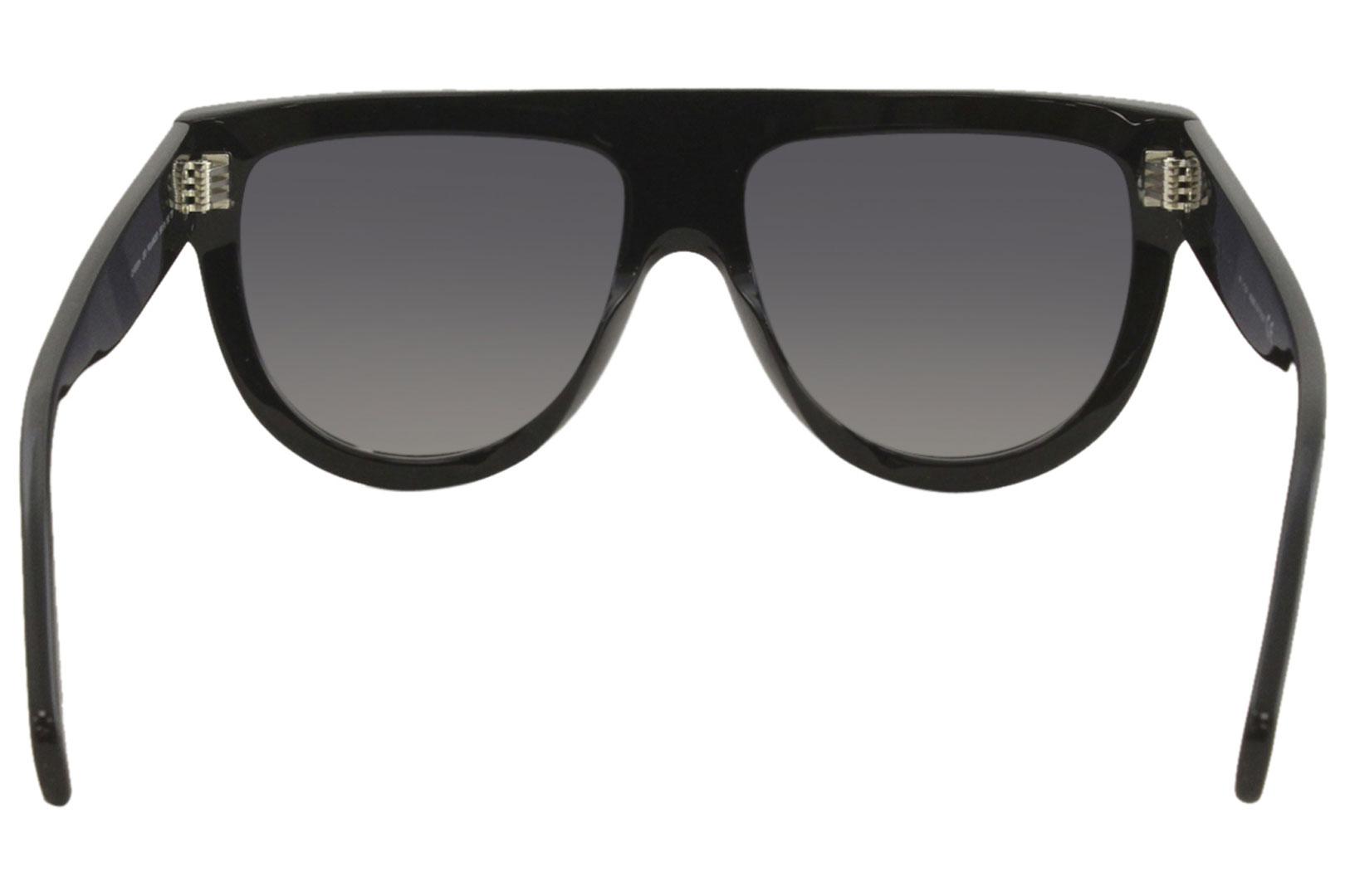 Celine Womens Cl4001in 01d Black Square Polarized Sunglasses 58mm 