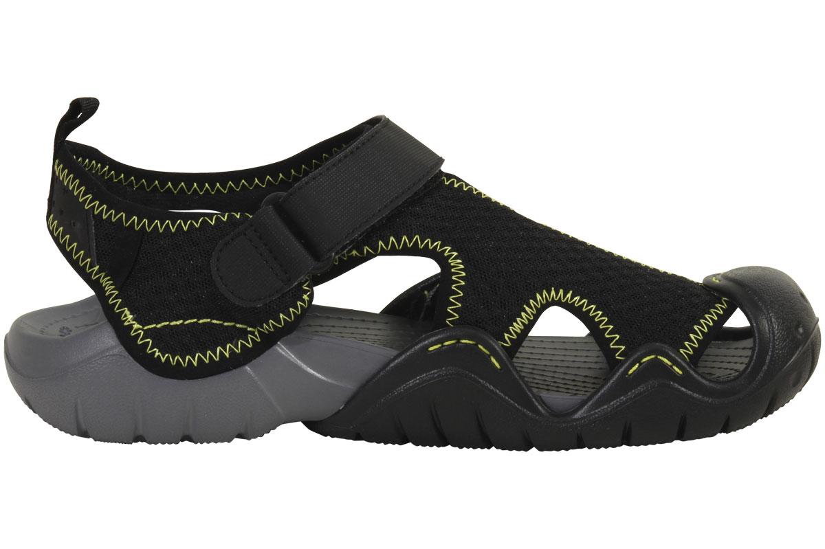 Mens Croc Swiftwater Leather Fisherman Sandals Shoe