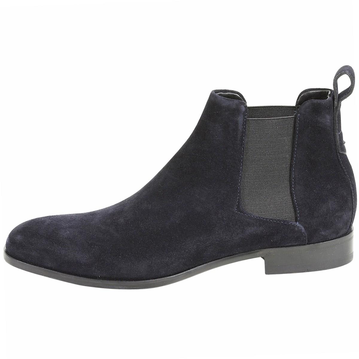 Hugo Boss Men's Cult Suede Leather Chelsea Boots Shoes | JoyLot.com