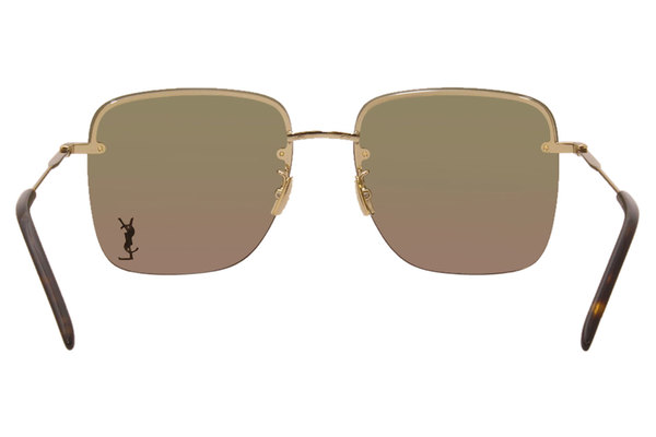 SAINT LAURENT- LIGHTWEIGHT SQUARE METAL SUNGLASSES