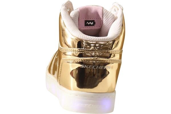 skechers rose gold light up shoes