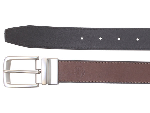 Timberland Men's Belt Genuine Leather Classic Reversible Brown/Black Sz: 46