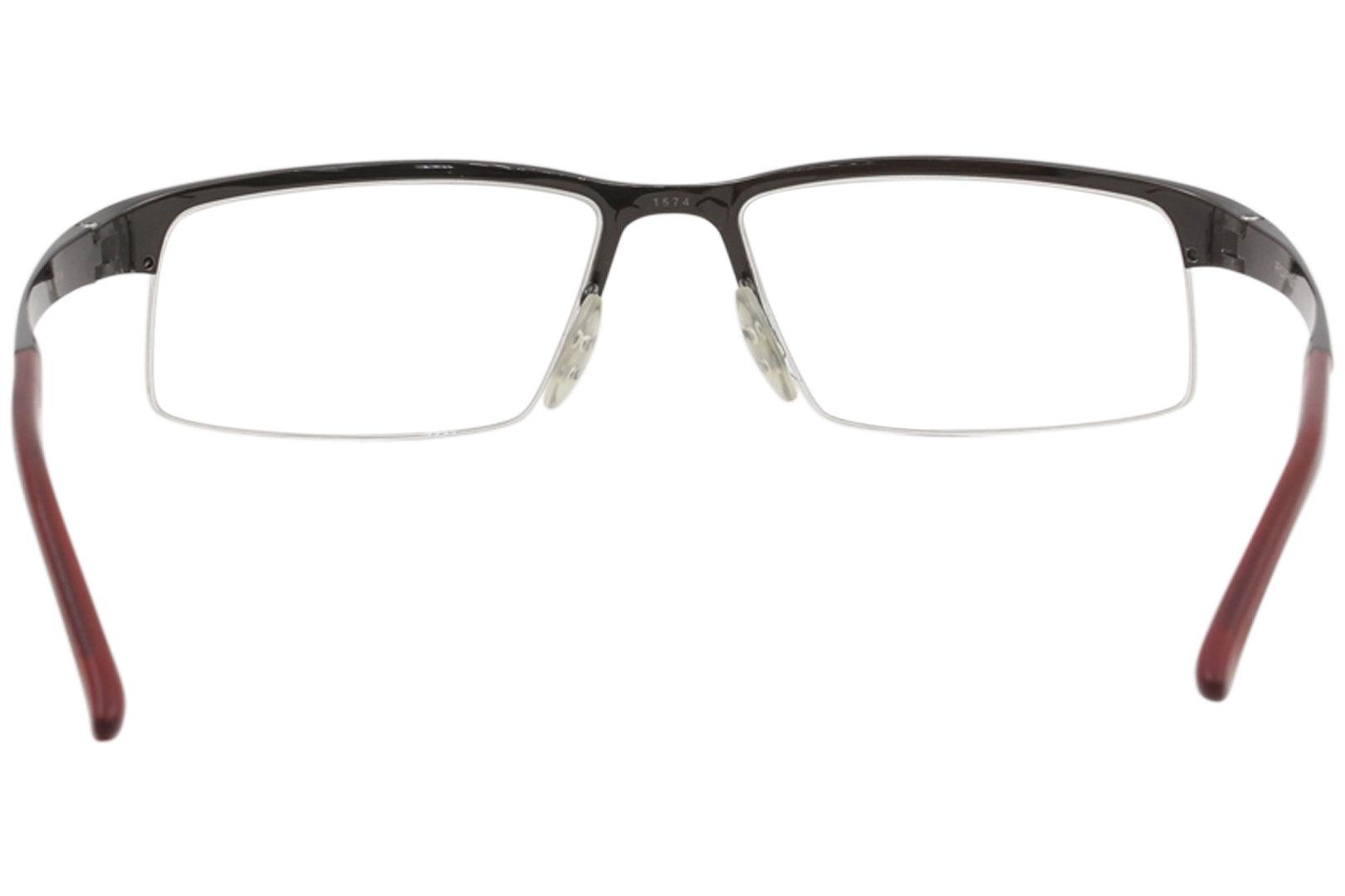 Porsche Design Men's Eyeglasses P8166 P'8166 Half Rim Titanium Optical