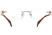 Charmant Line Art XL2136 Eyeglasses Women's Rimless Rectangular Optical Frame