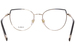 Furla VFU585 Eyeglasses Women's Semi Rim Cat Eye