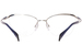 Line Art by Charmant XL2155 Eyeglasses Women's Semi Rim Titanium Optical Frame