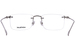 Mont Blanc MB0241O Eyeglasses Men's Rimless Rectangle Shape