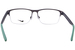 Nike 8153 Eyeglasses Men's Semi Rim Rectangle Shape