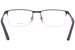 Police VPLA59 Eyeglasses Men's Semi Rim Rectangular Optical Frame