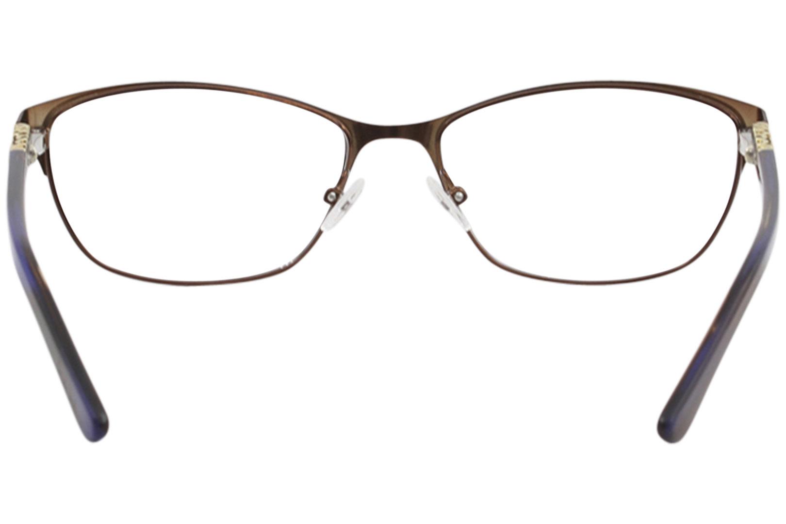 Nicole Miller Women's Chestnut Eyeglasses Full Rim Optical Frame ...