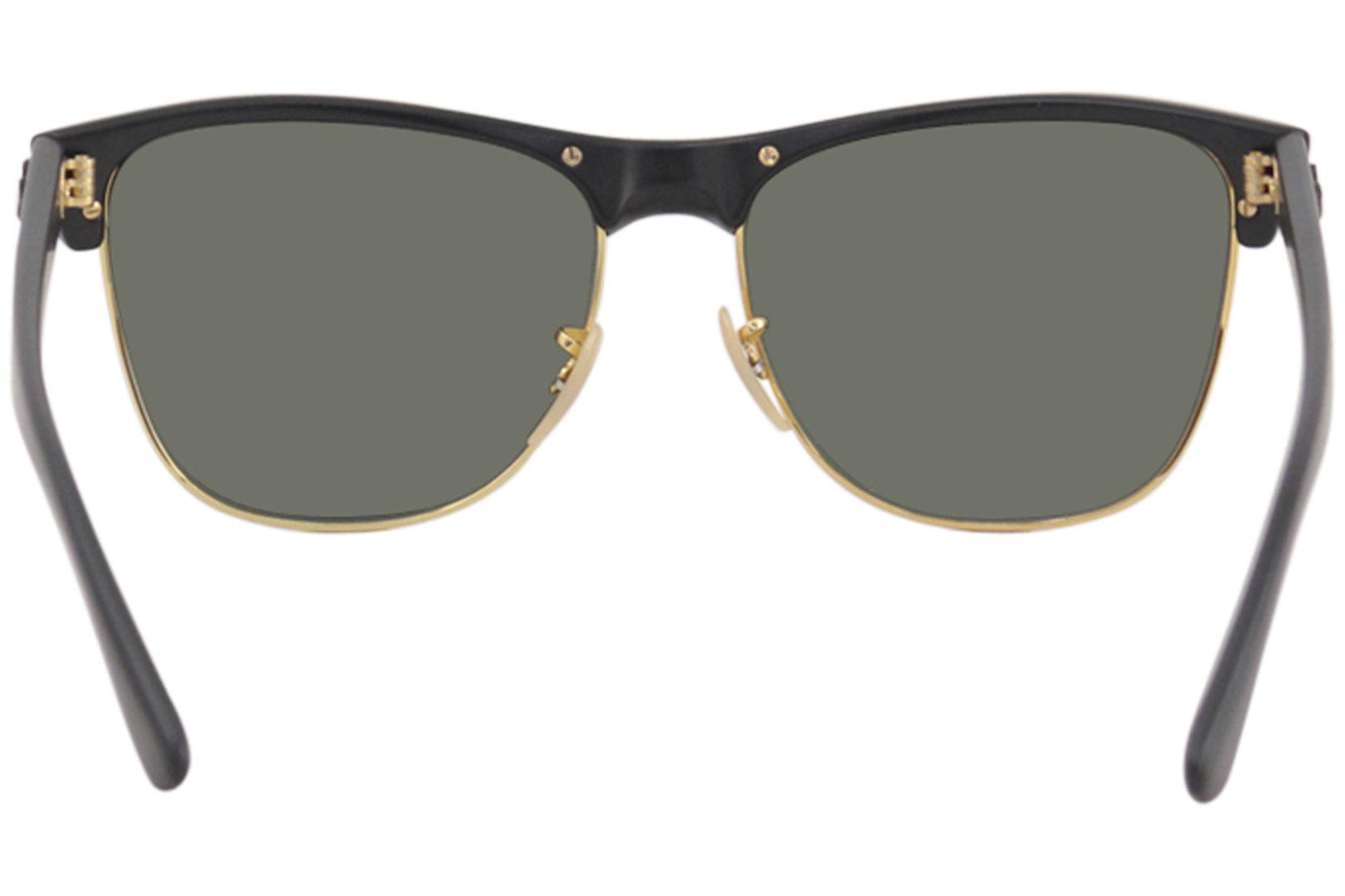 Ray Ban Clubmaster RB4175 RB 4175 877 Black Gold Square RayBan