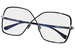 Tom Ford TF5841-B Eyeglasses Women's Semi Rim Butterfly Shape