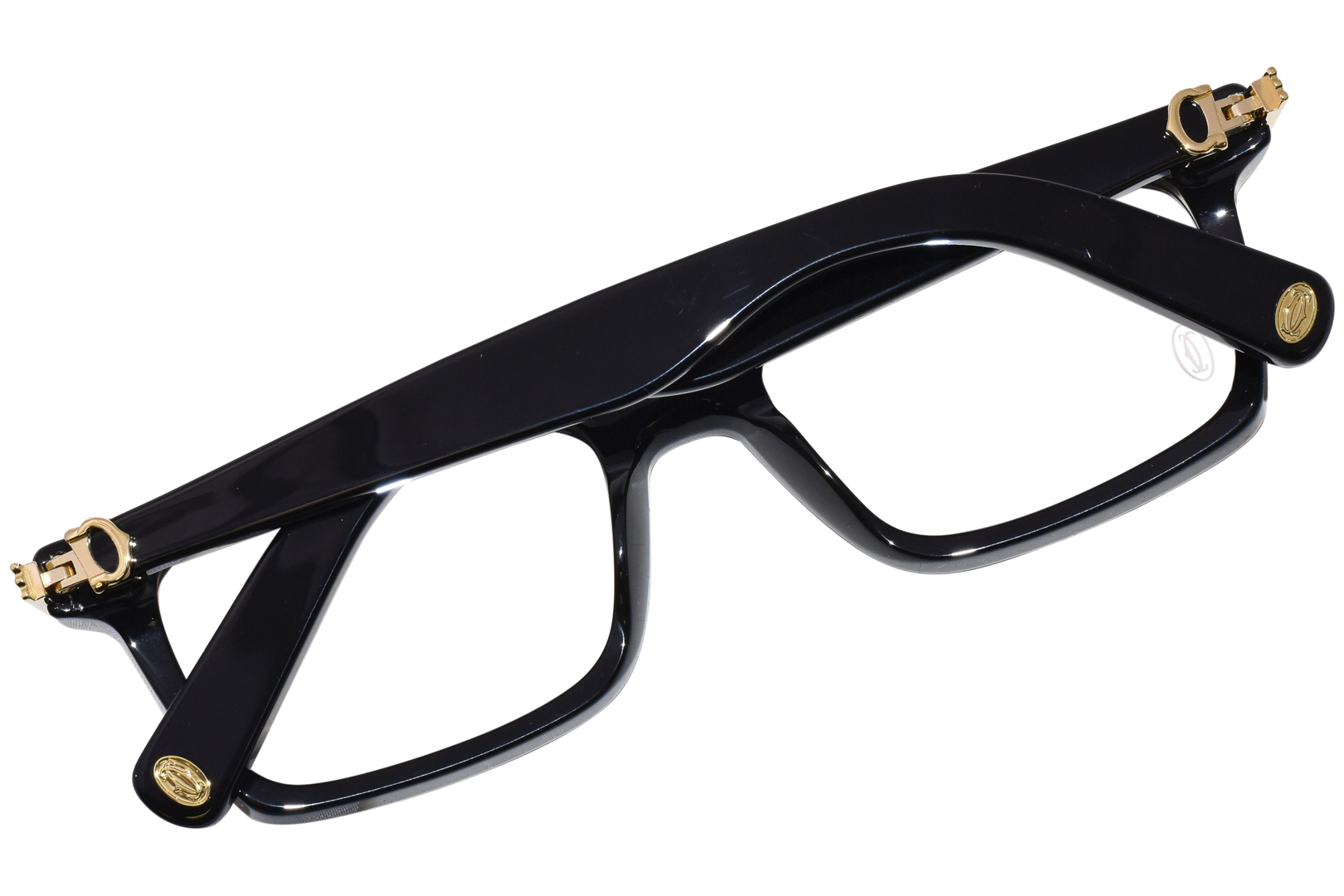 Cartier CT0420O 001 Eyeglasses Black Full Rim Rectangle Shape 53