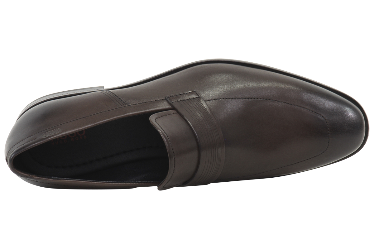 Hugo Boss Men's Square_Loaf_Itls Leather Fashion Slip-On Loafers Shoes ...