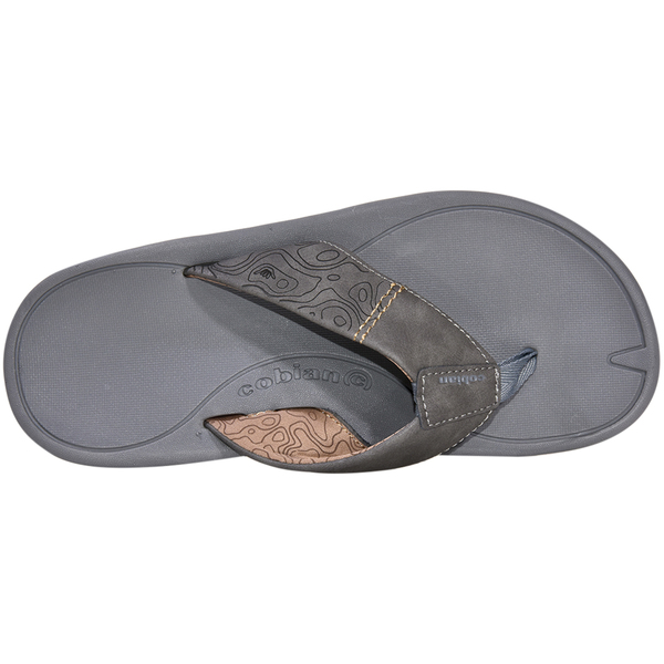 Cobian Men's Sumo-Terra Flip-Flops Grey Sandal Shoes