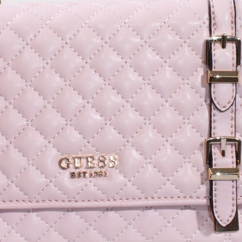 Guess Women's Adam Mini Handbag Taupe Quilted Crossbody Flap Bag