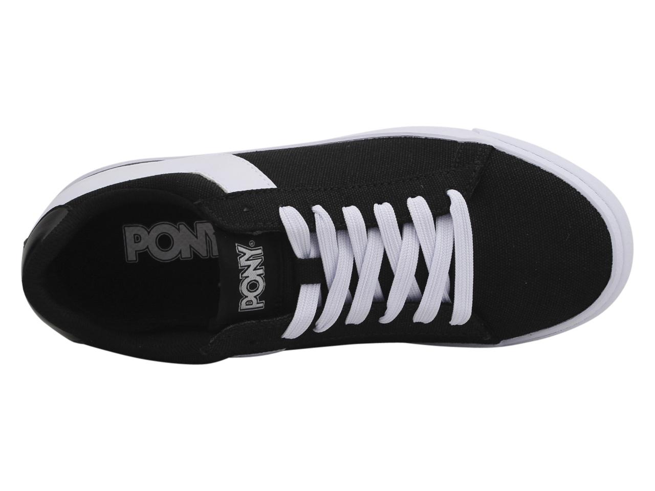 Pony Top Star Womens Lo Core Black White Canvas Shoes Sneakers Size 6.5 M  RETRO