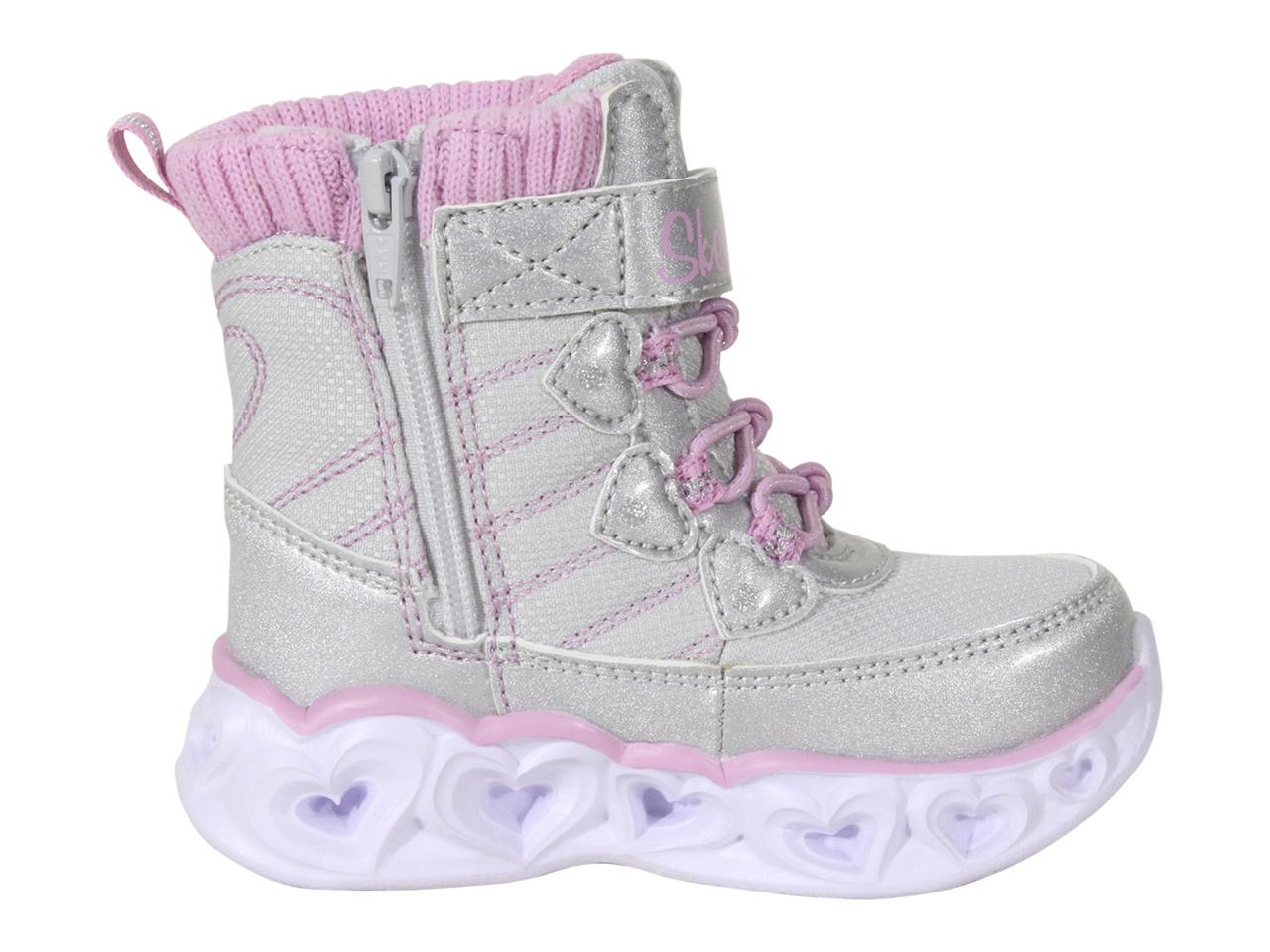 Skechers Toddler Girl's Heart Lights Heart Chaser Winter Boots Shoes | JoyLot.com