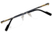 Cazal 7097 Titanium Eyeglasses Men's Rimless Rectangle Shape