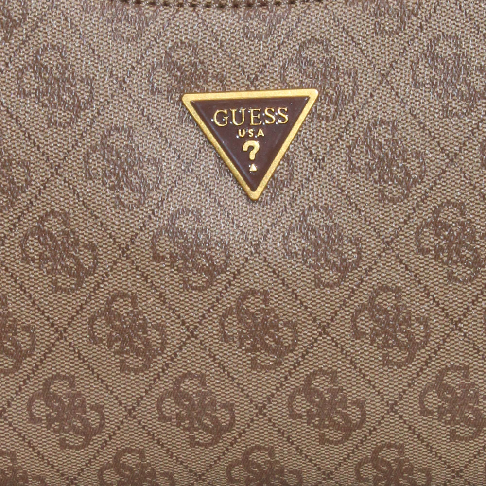 Guess Alexie Girlfriend Satchel, Brown Logo