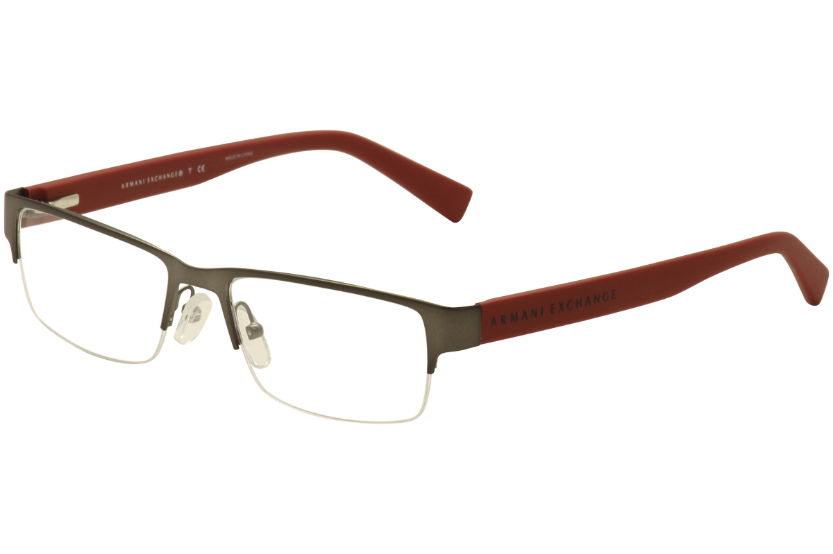Armani Exchange Men's Eyeglasses AX1015 AX/1015 Half Rim Optical Frame |  