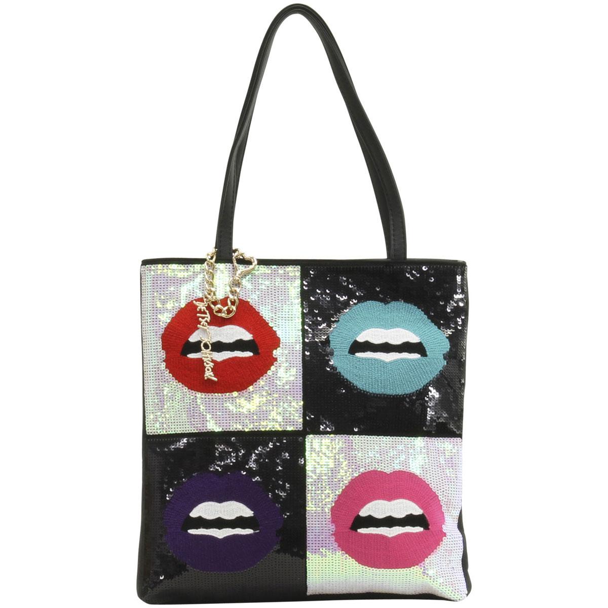 betsey johnson lips bag